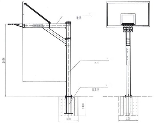 篮球架安装标准尺寸及注意事项-第2张图片-www.211178.com_果博福布斯